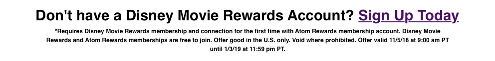 Sign up for Disney Movie Rewards