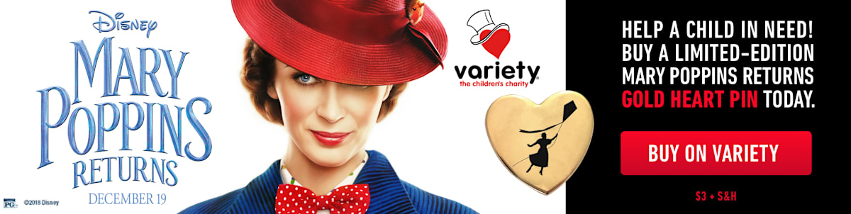 Buy a Mary Poppins Gold Heart Pin today!