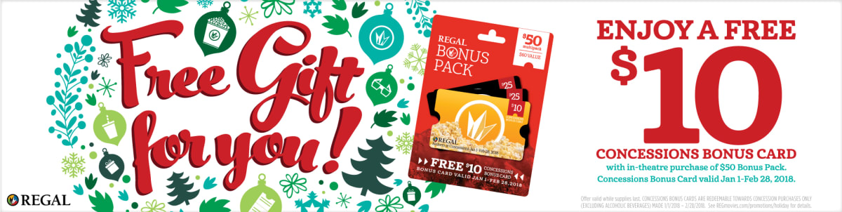 2017 holiday gift card bundles regal bonus pack 2 25